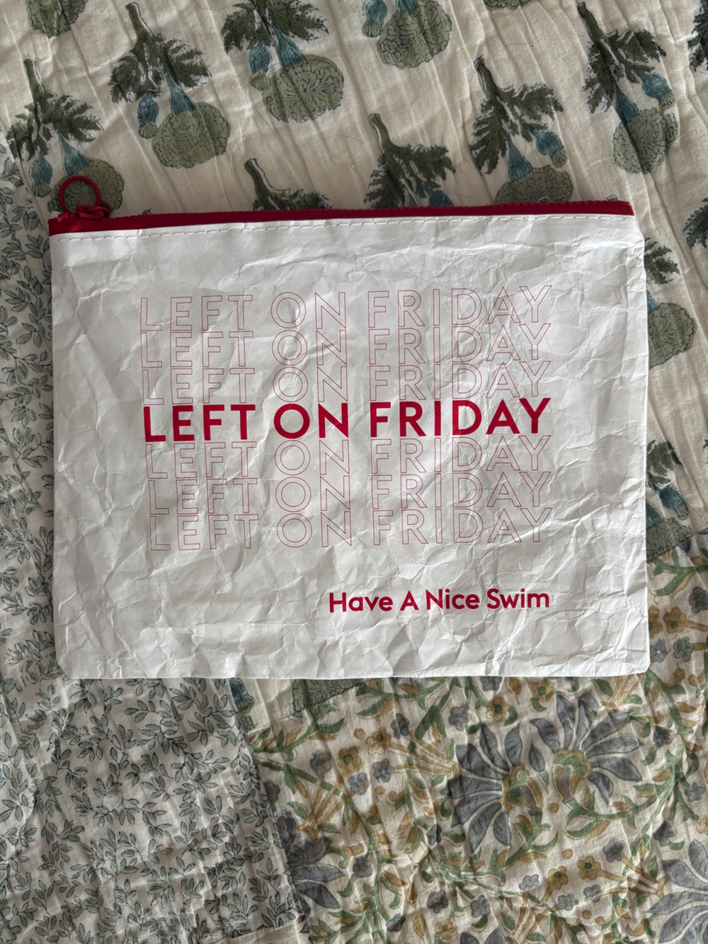 LEFT ON FRIDAY wet swimsuit zipper bag